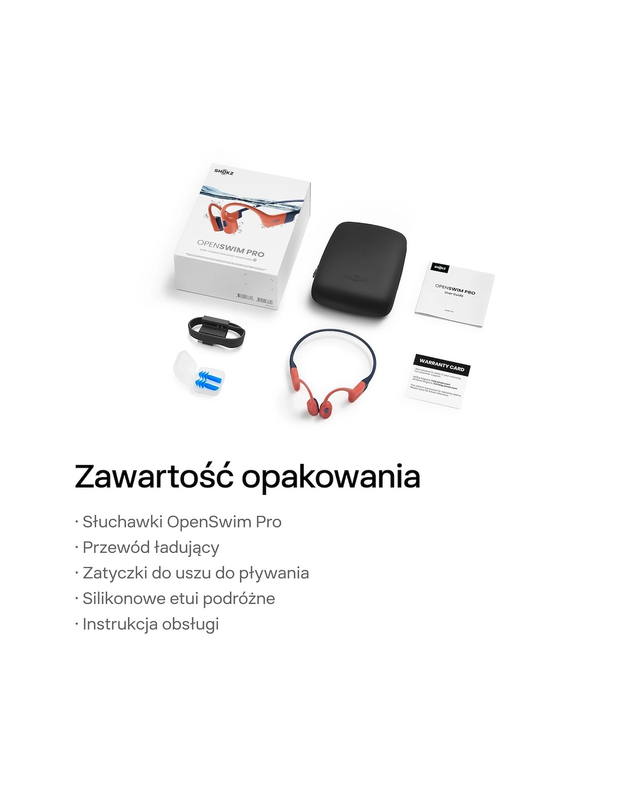 Słuchawki Shokz OpenSwim Pro RED