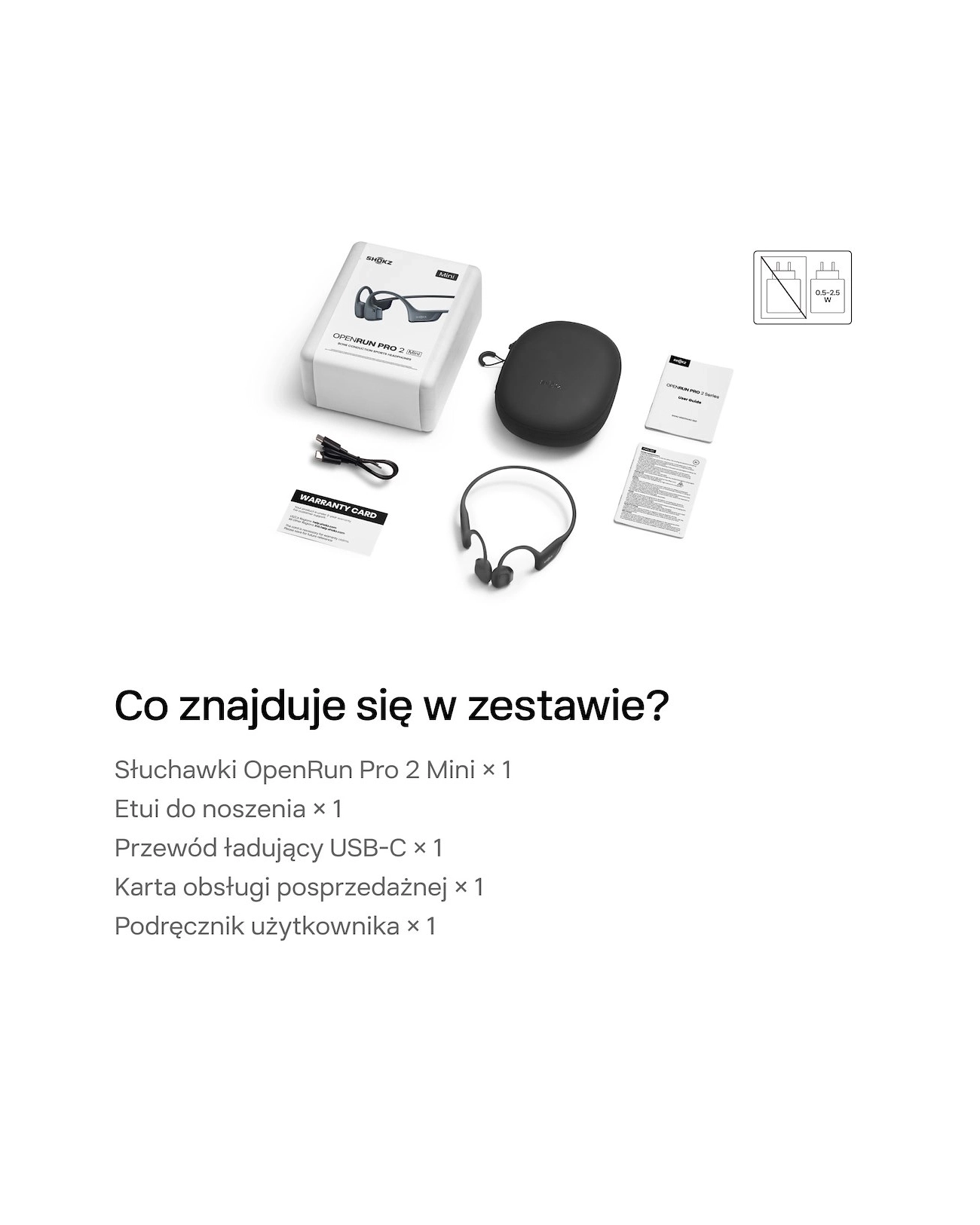 Słuchawki Shokz OpenRun Pro 2 BLACK MINI