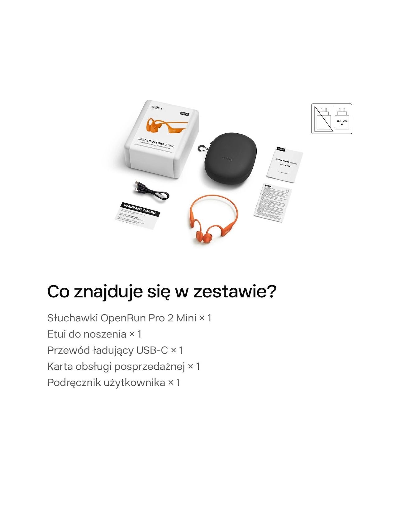 Słuchawki Shokz OpenRun Pro 2 ORANGE MINI