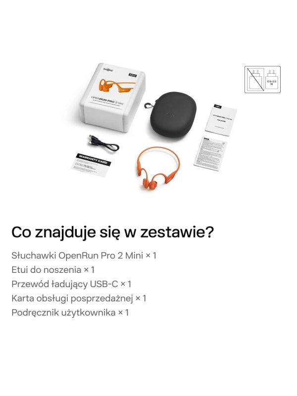 Słuchawki Shokz OpenRun Pro 2 ORANGE MINI